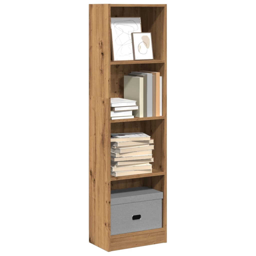 Bibliothèque chêne artisanal 40x24x143 cm bois d'ingénierie - XIOS