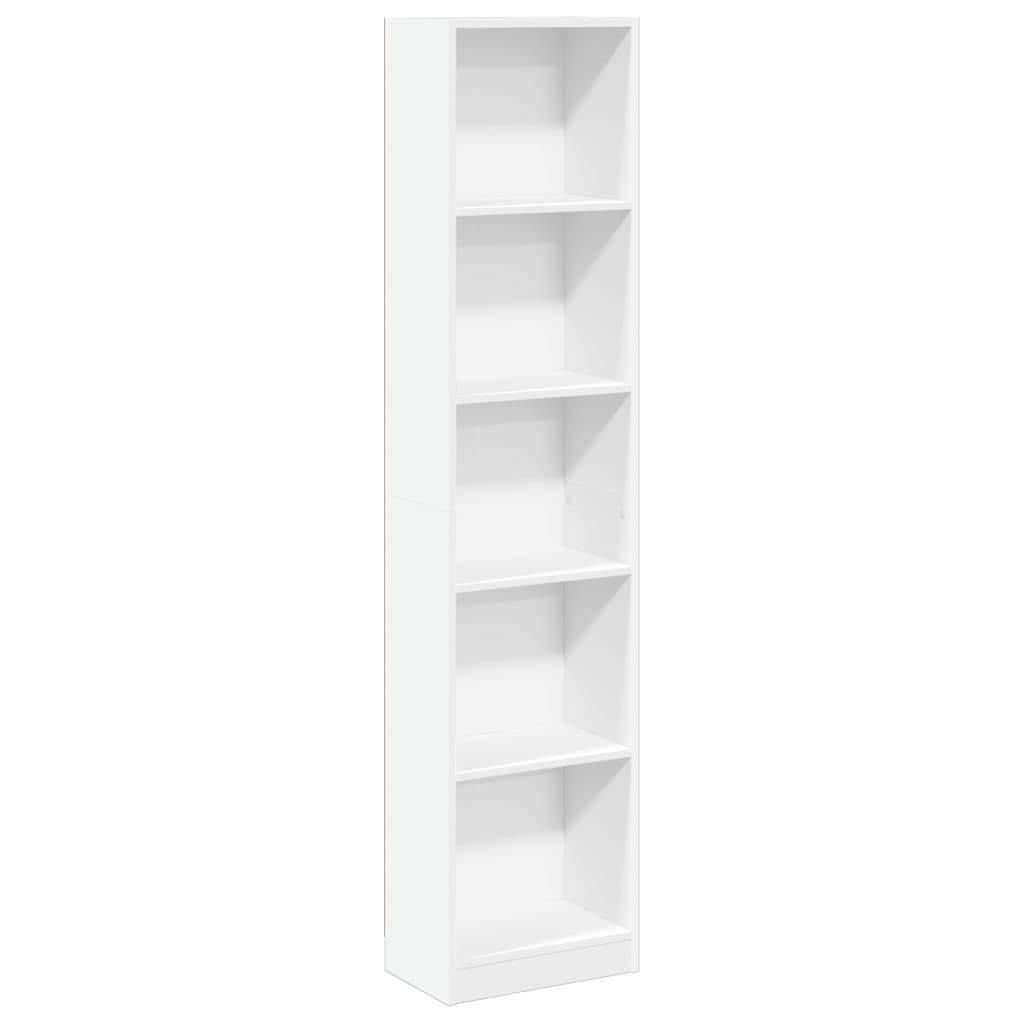 Bibliothèque blanc 40x24x176 cm bois d'ingénierie - XIOS