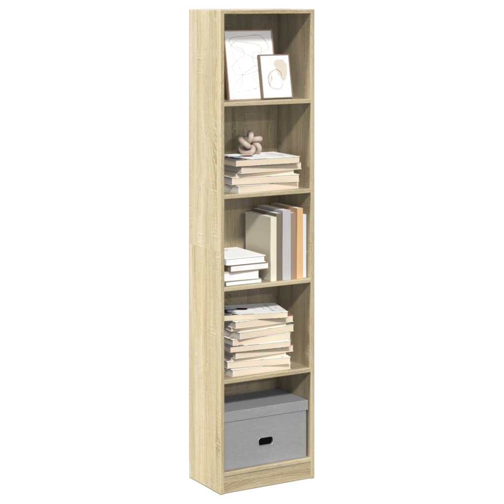Bibliothèque chêne sonoma 40x24x176 cm bois d'ingénierie - XIOS