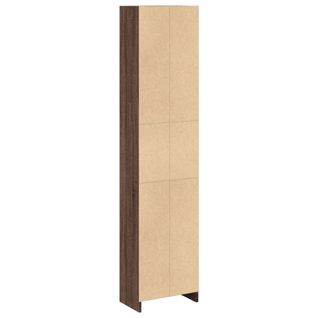 Bibliothèque chêne marron 40x24x176 cm bois d'ingénierie - XIOS