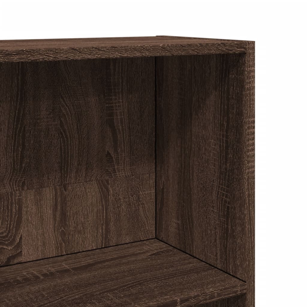 Bibliothèque chêne marron 40x24x176 cm bois d'ingénierie - XIOS