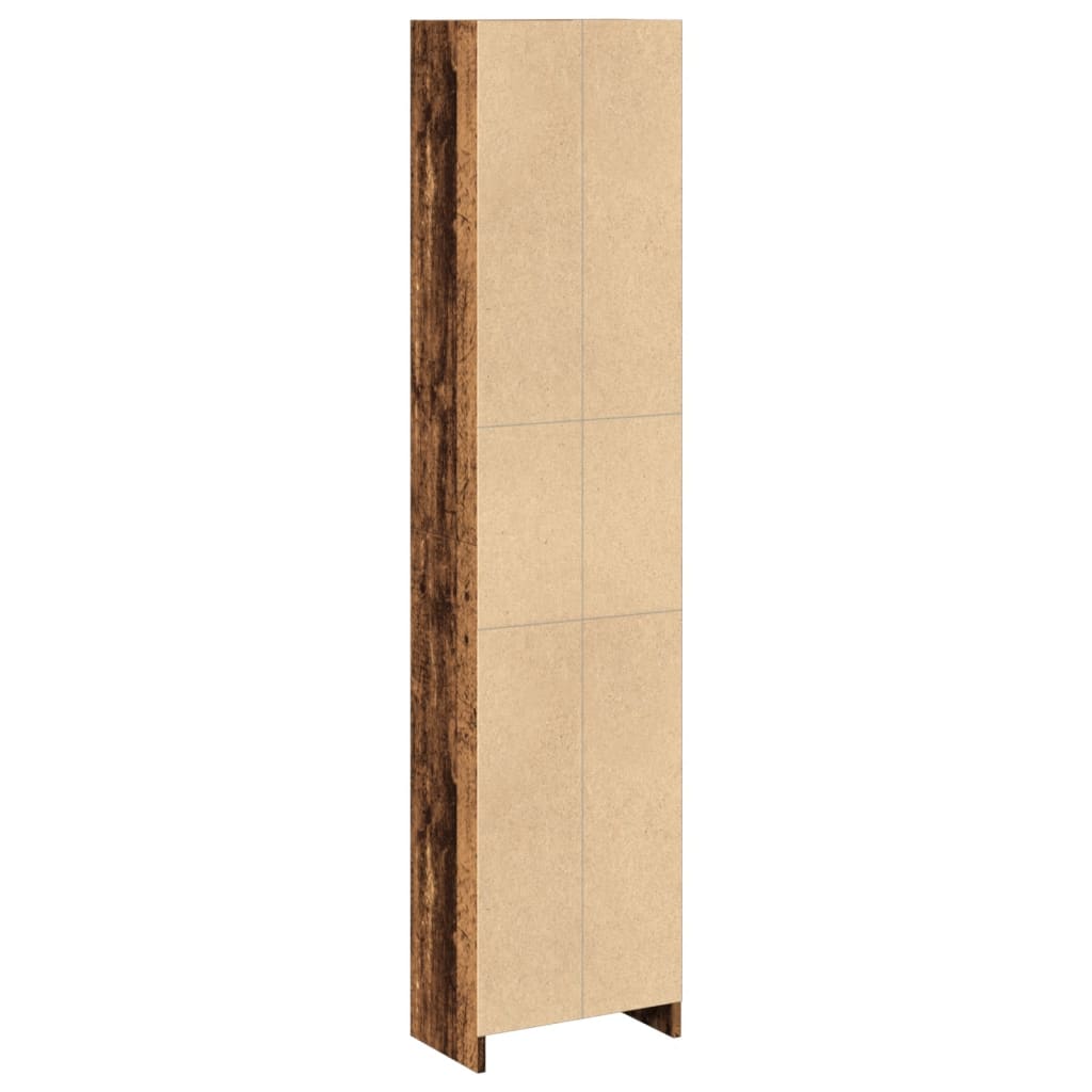 Bibliothèque vieux bois 40x24x176 cm bois d'ingénierie - XIOS