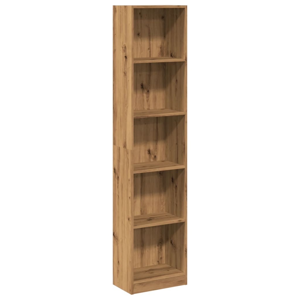 Bibliothèque chêne artisanal 40x24x176 cm bois d'ingénierie - XIOS