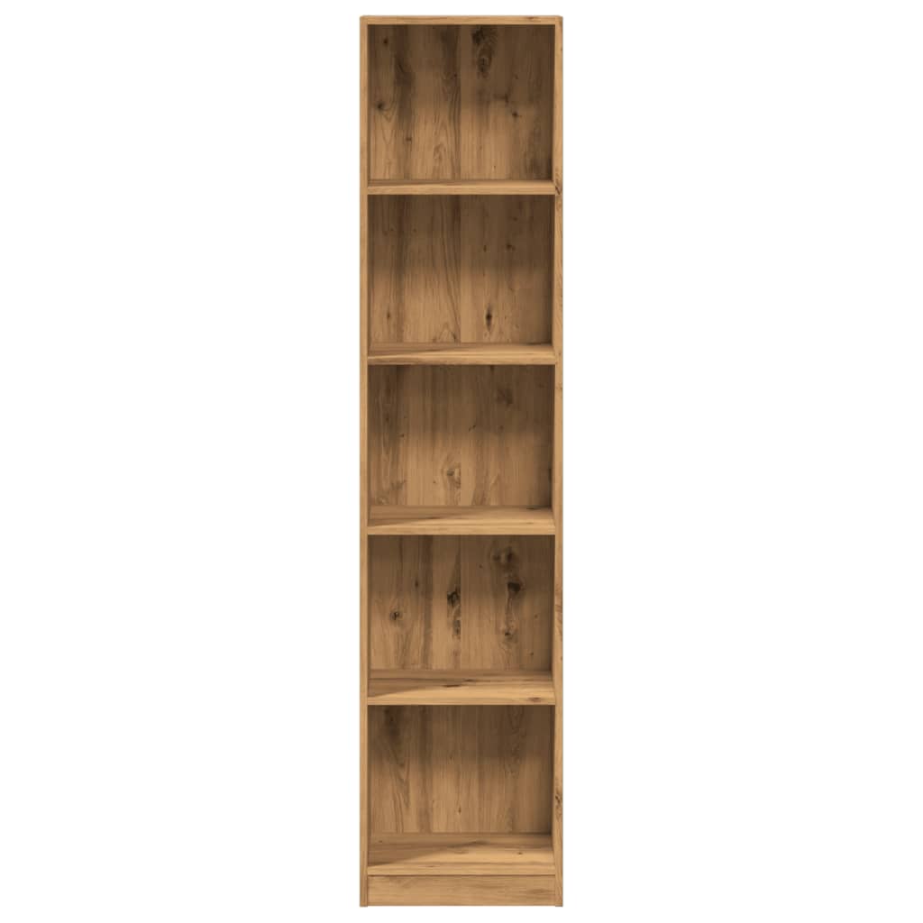 Bibliothèque chêne artisanal 40x24x176 cm bois d'ingénierie - XIOS