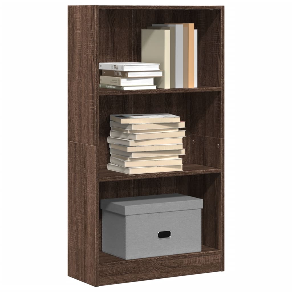 Bibliothèque chêne marron 60x24x109 cm bois d'ingénierie - XIOS