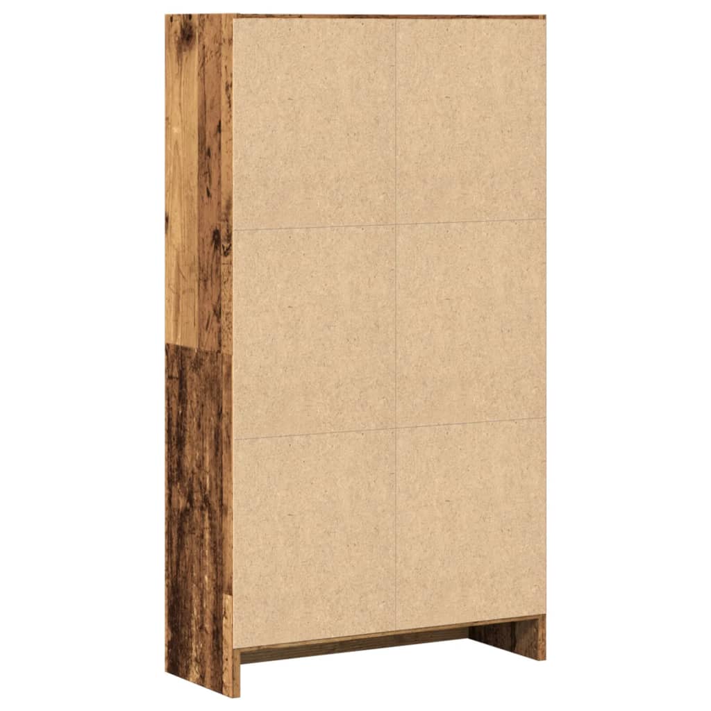 Bibliothèque vieux bois 60x24x109 cm bois d'ingénierie - XIOS