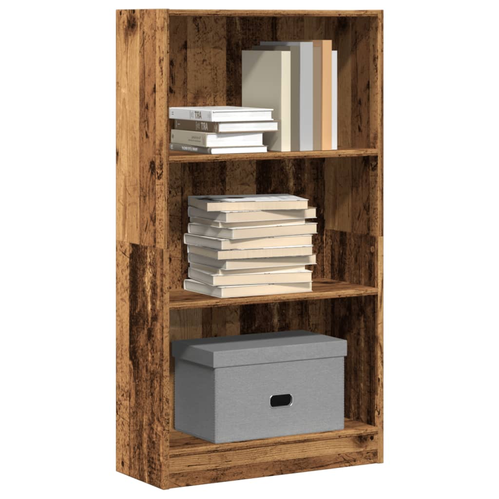 Bibliothèque vieux bois 60x24x109 cm bois d'ingénierie - XIOS