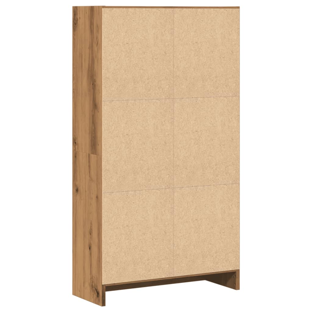 Bibliothèque chêne artisanal 60x24x109 cm bois d'ingénierie - XIOS