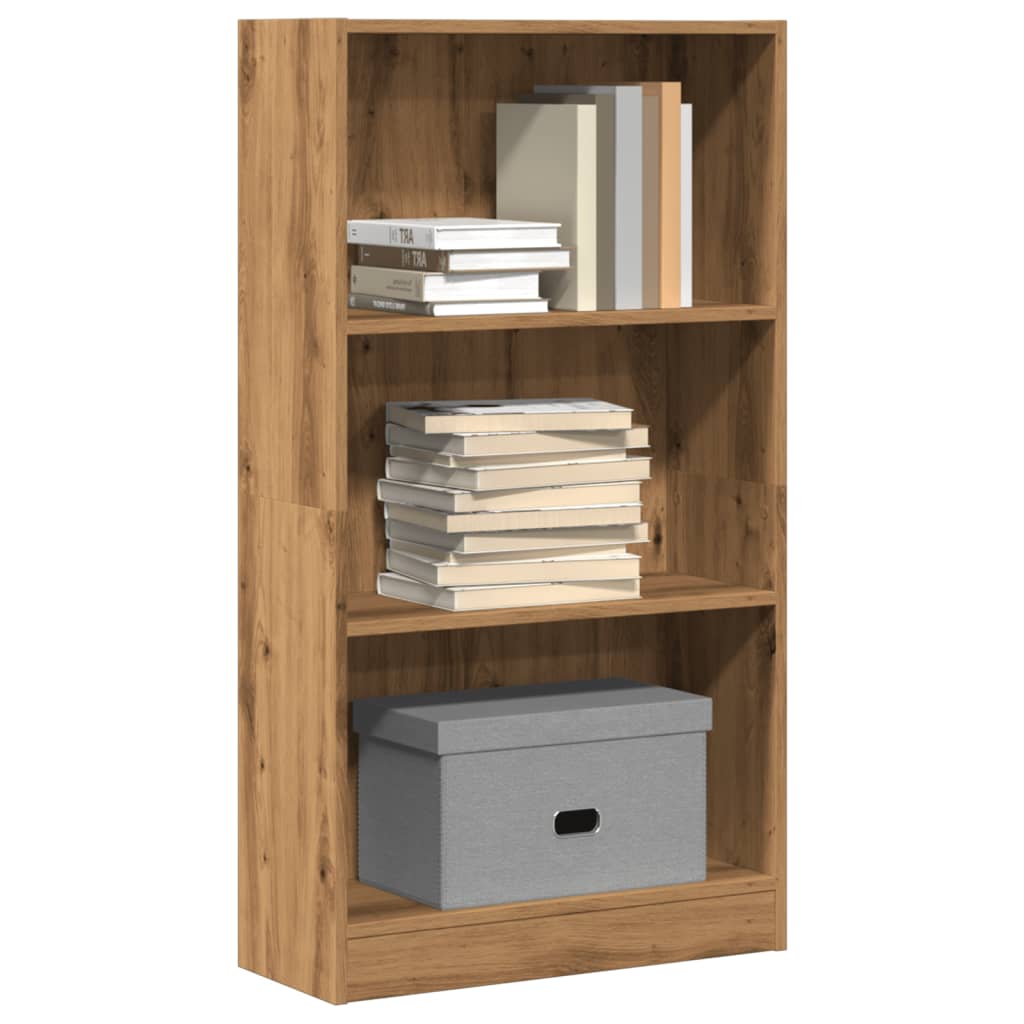 Bibliothèque chêne artisanal 60x24x109 cm bois d'ingénierie - XIOS