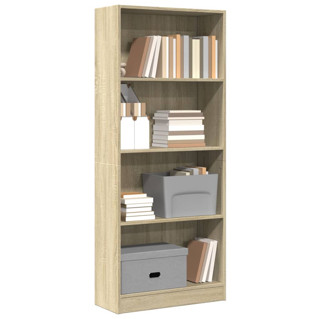 Bibliothèque chêne sonoma 60x24x143 cm bois d'ingénierie - XIOS