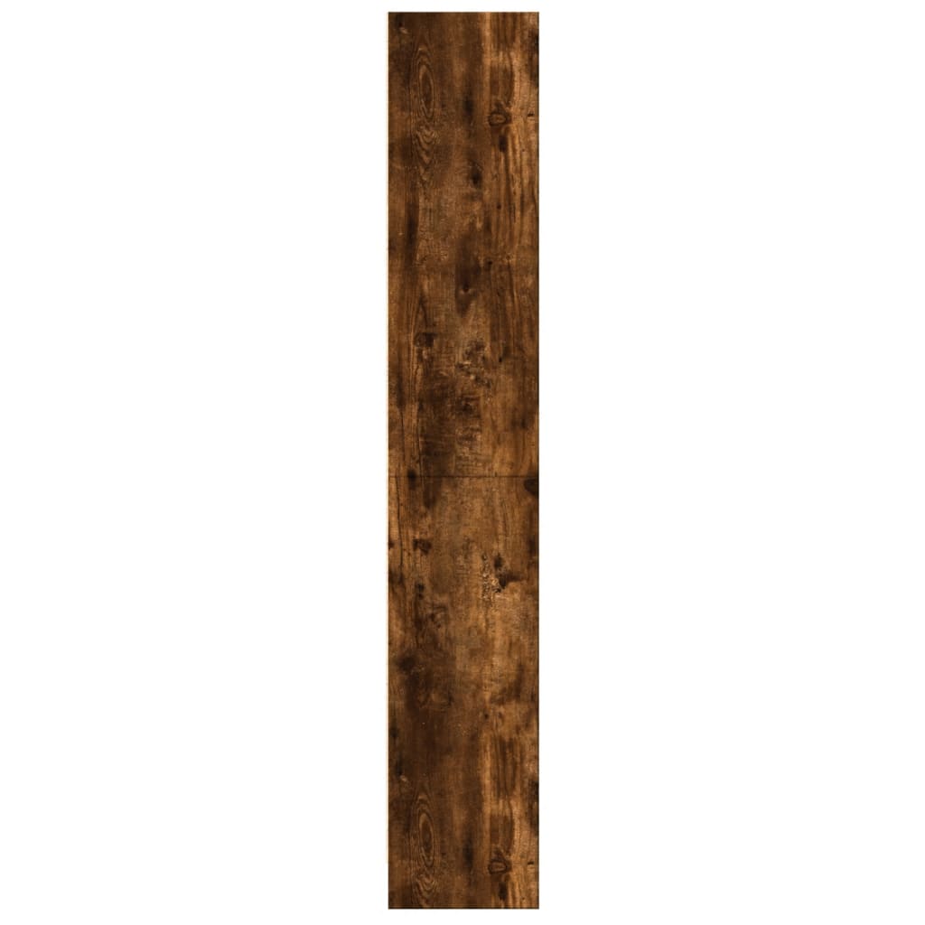Bibliothèque chêne fumé 60x24x143 cm bois d'ingénierie - XIOS