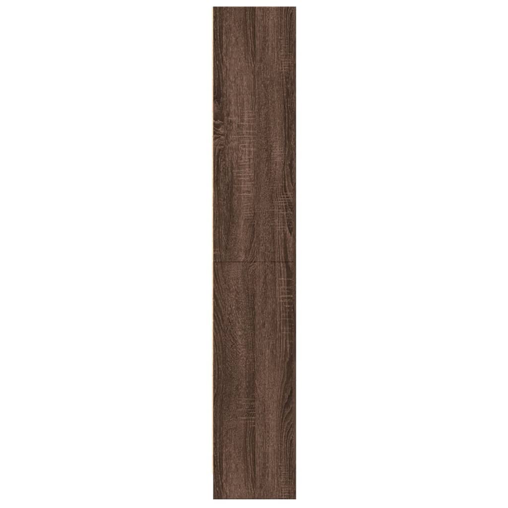 Bibliothèque chêne marron 60x24x143 cm bois d'ingénierie - XIOS