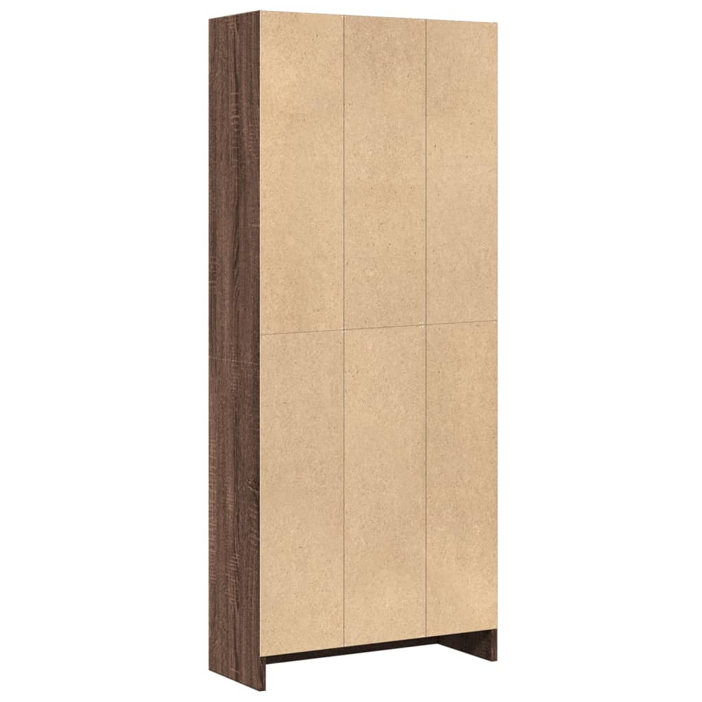 Bibliothèque chêne marron 60x24x143 cm bois d'ingénierie - XIOS
