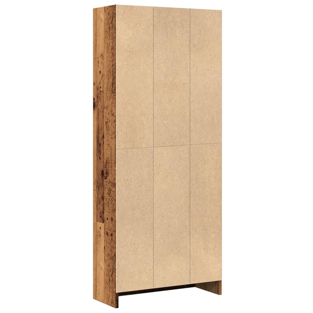 Bibliothèque vieux bois 60x24x143 cm bois d'ingénierie - XIOS