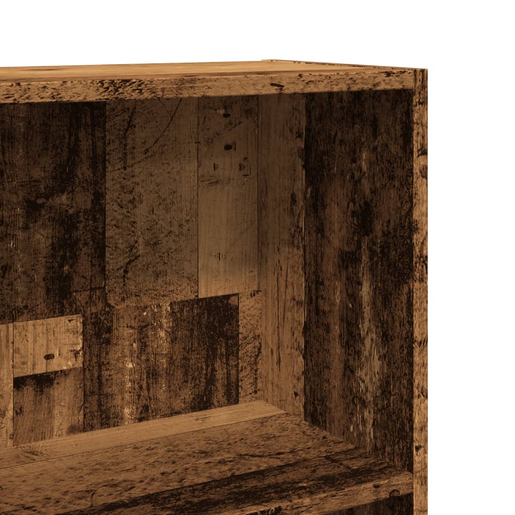 Bibliothèque vieux bois 60x24x143 cm bois d'ingénierie - XIOS