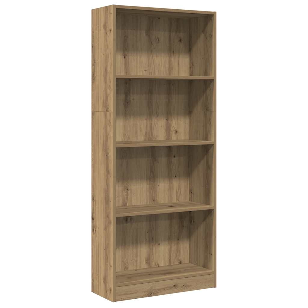 Bibliothèque chêne artisanal 60x24x143 cm bois d'ingénierie - XIOS