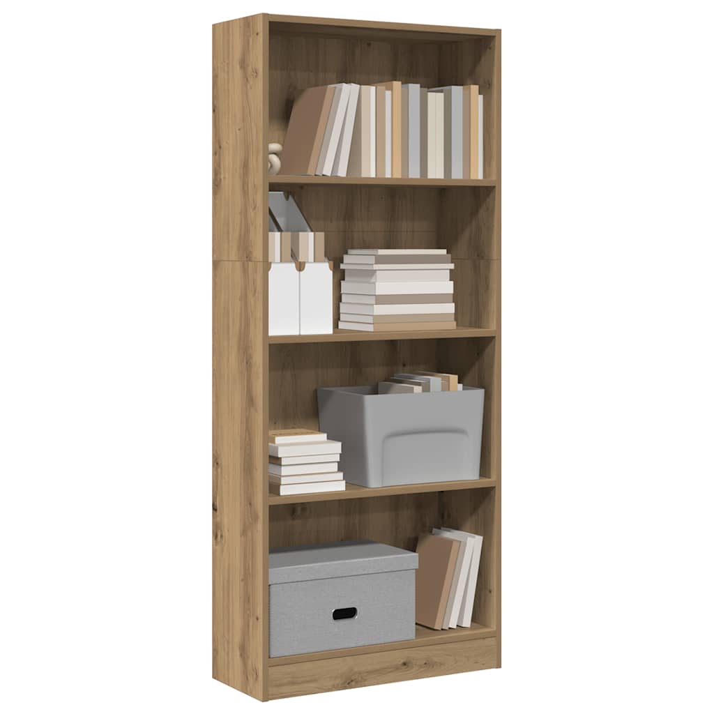 Bibliothèque chêne artisanal 60x24x143 cm bois d'ingénierie - XIOS