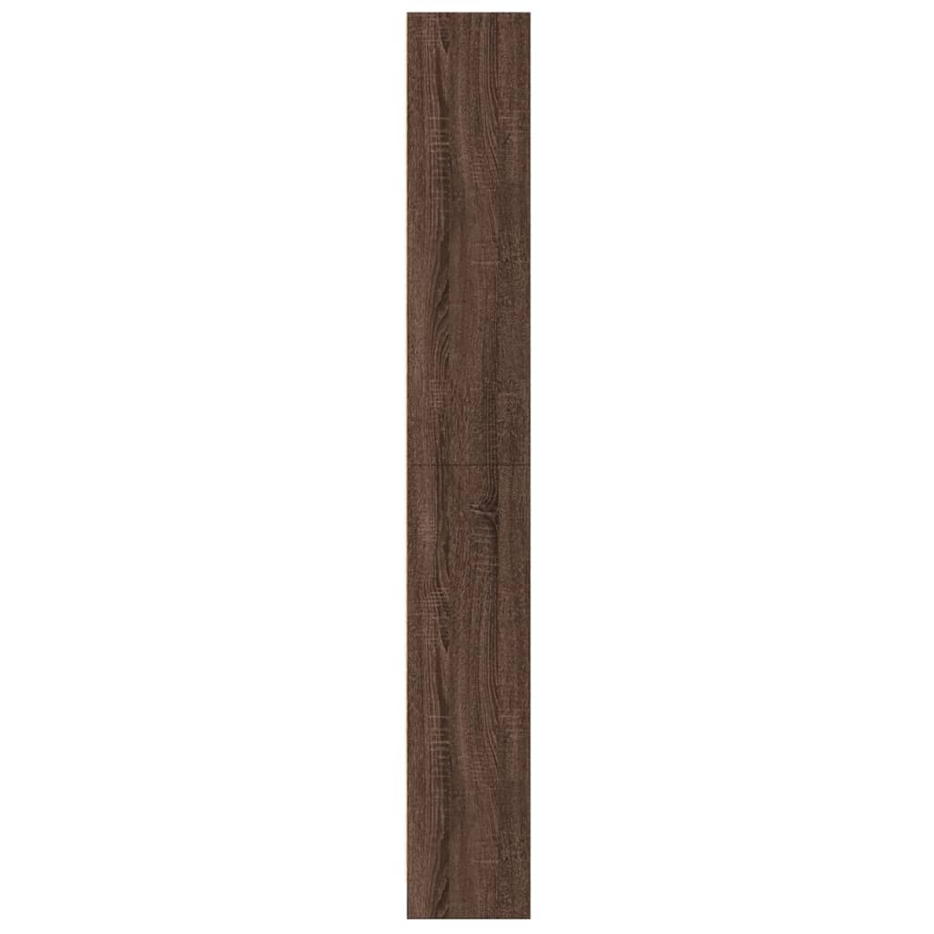 Bibliothèque chêne marron 60x24x176 cm bois d'ingénierie - XIOS