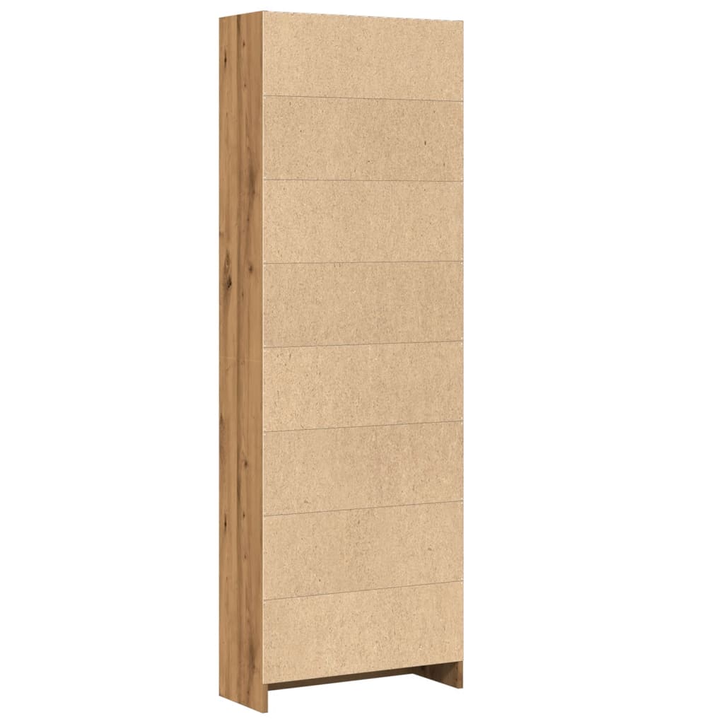 Bibliothèque chêne artisanal 60x24x176 cm bois d'ingénierie - XIOS