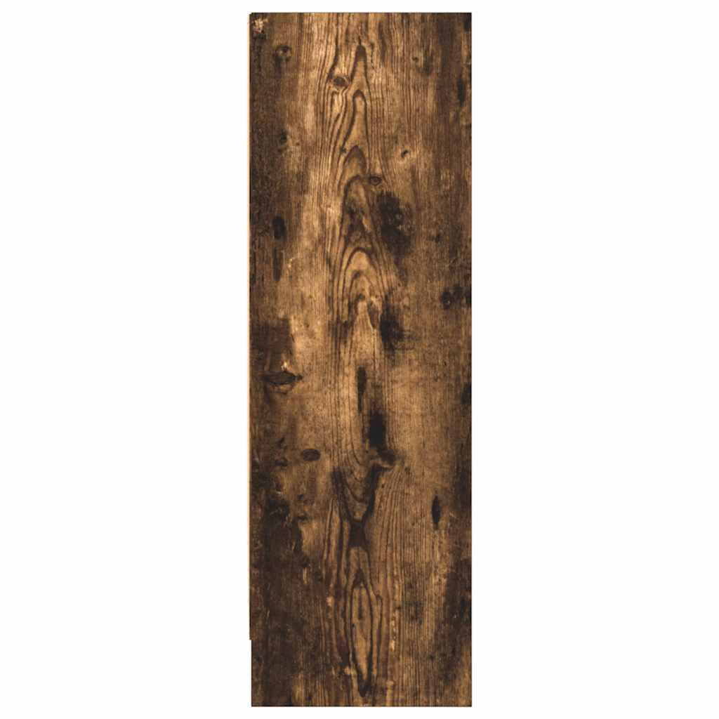 Bibliothèque chêne fumé 80x24x76 cm bois d'ingénierie - XIOS