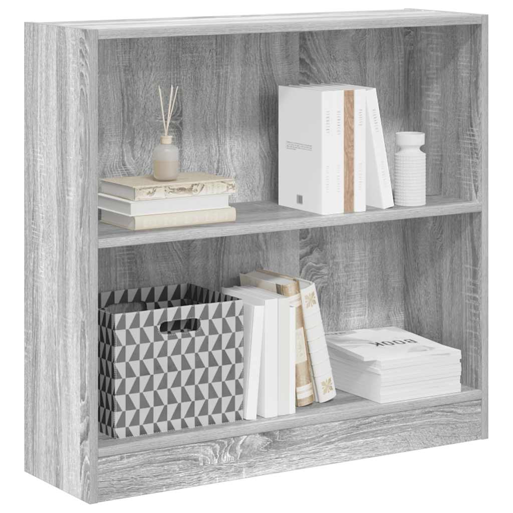 Bibliothèque sonoma gris 80x24x76 cm bois d'ingénierie - XIOS