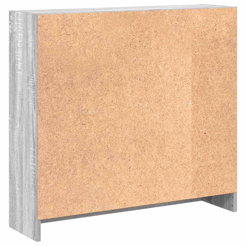 Bibliothèque sonoma gris 80x24x76 cm bois d'ingénierie - XIOS