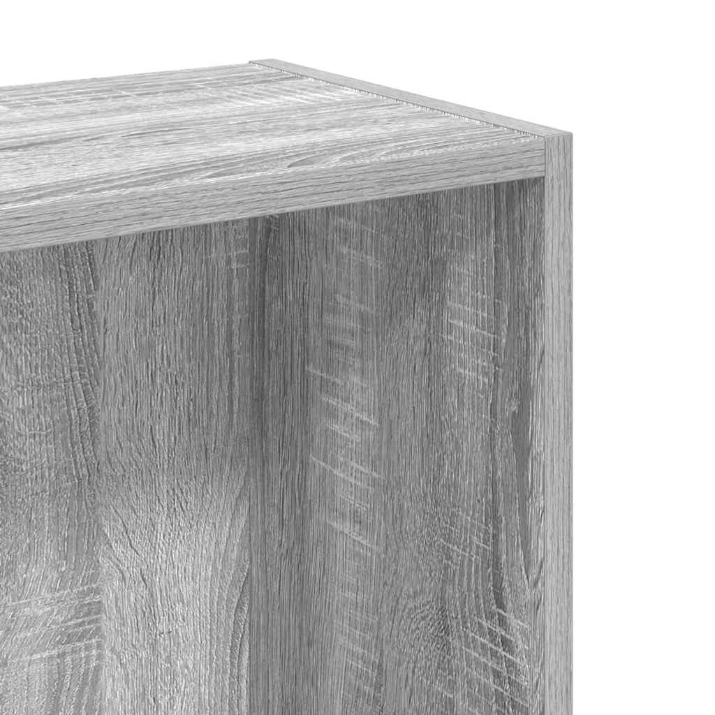 Bibliothèque sonoma gris 80x24x76 cm bois d'ingénierie - XIOS