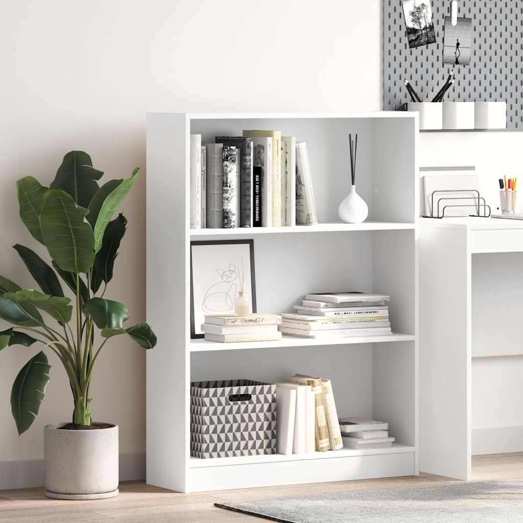 Bibliothèque blanc 80x24x109 cm bois d'ingénierie - XIOS
