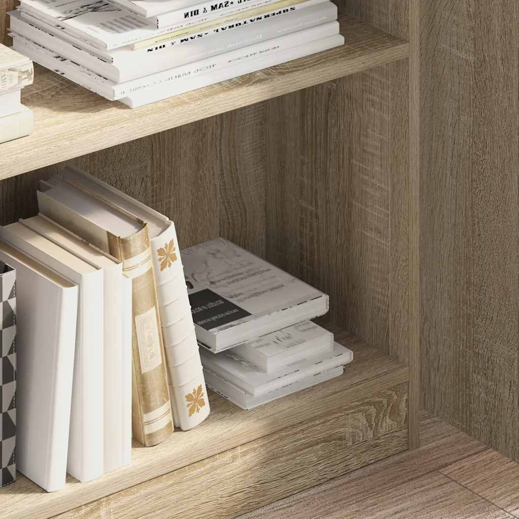 Bibliothèque chêne sonoma 80x24x109 cm bois d'ingénierie - XIOS