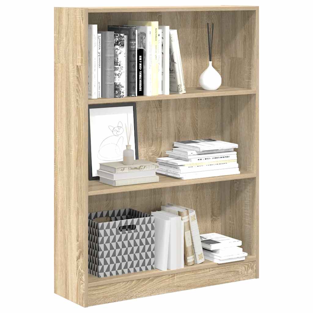 Bibliothèque chêne sonoma 80x24x109 cm bois d'ingénierie - XIOS
