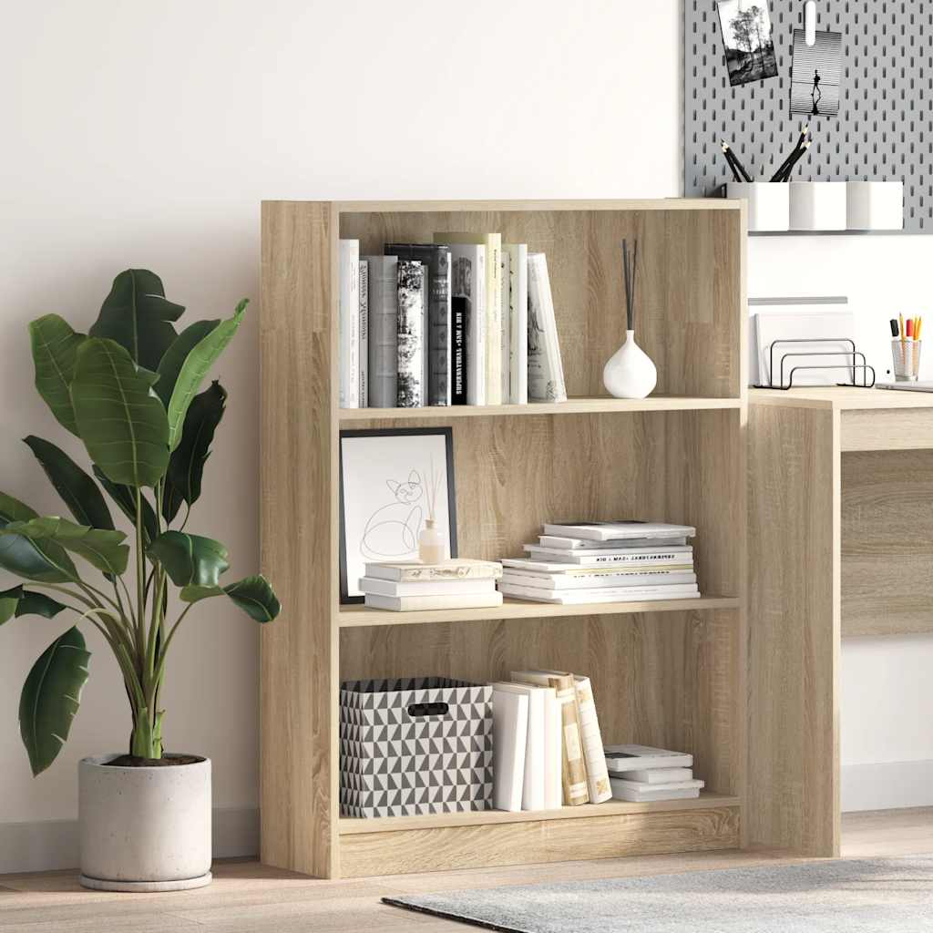 Bibliothèque chêne sonoma 80x24x109 cm bois d'ingénierie - XIOS