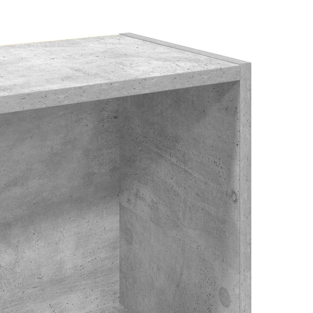 Bibliothèque gris béton 80x24x109 cm bois d'ingénierie - XIOS
