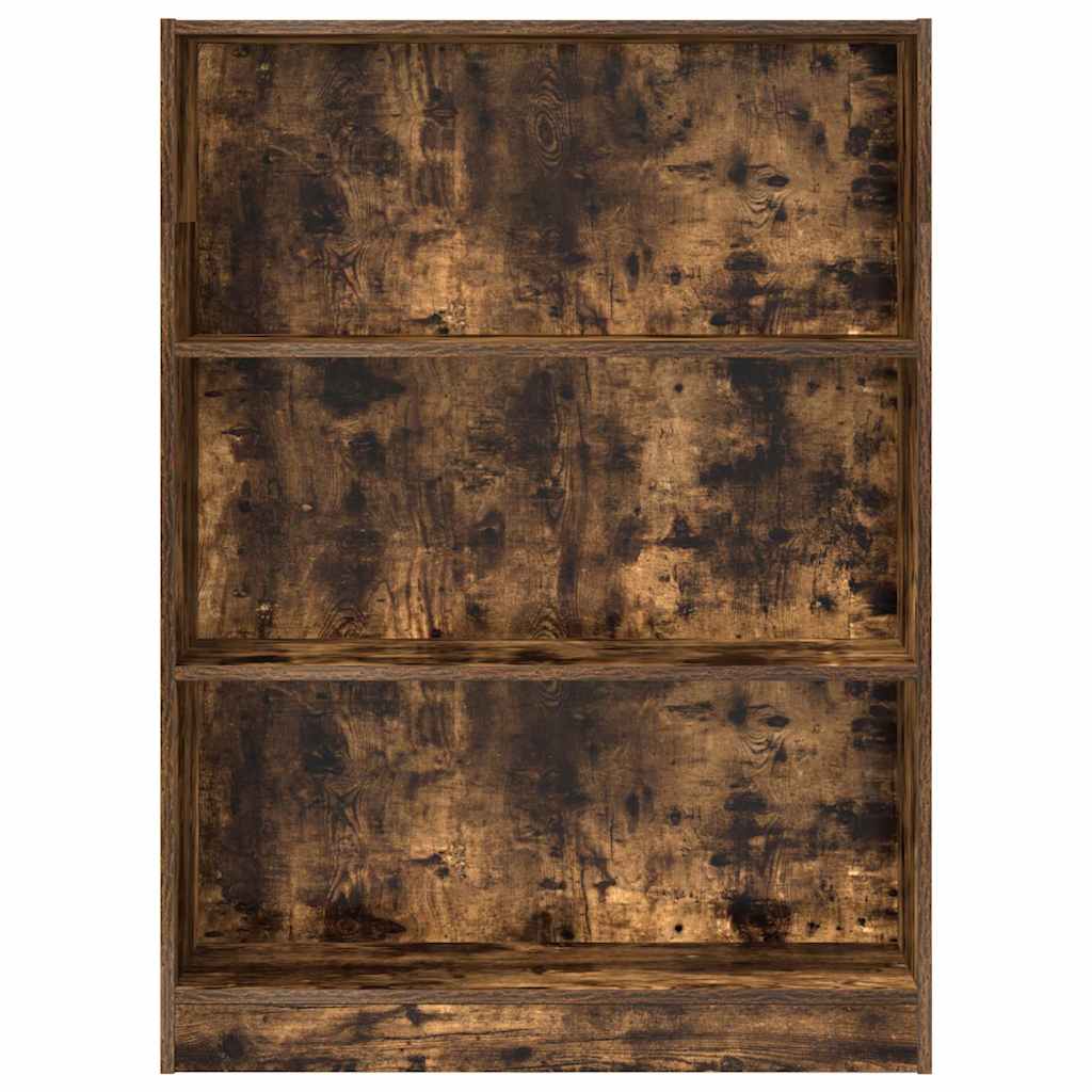 Bibliothèque chêne fumé 80x24x109 cm bois d'ingénierie - XIOS