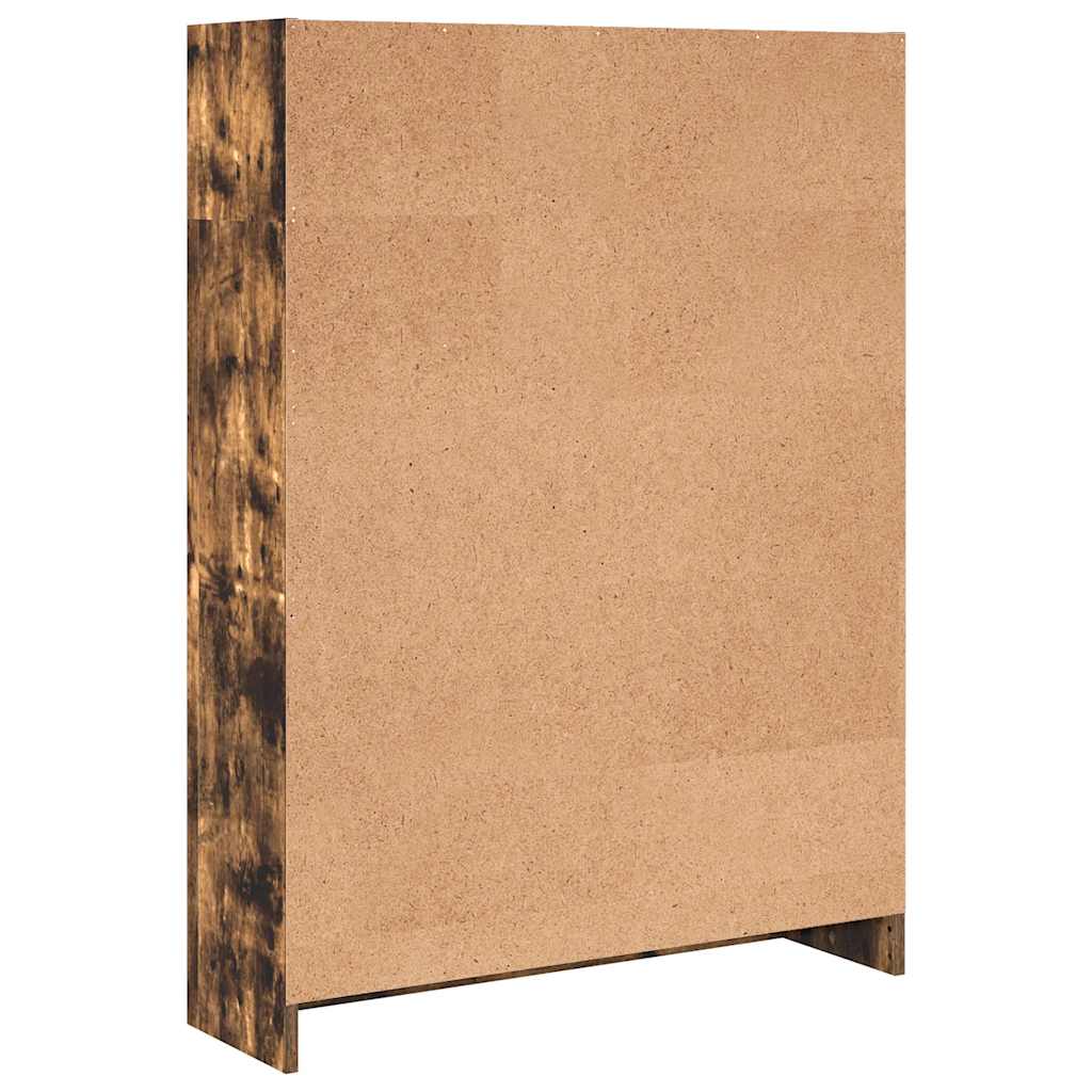Bibliothèque chêne fumé 80x24x109 cm bois d'ingénierie - XIOS