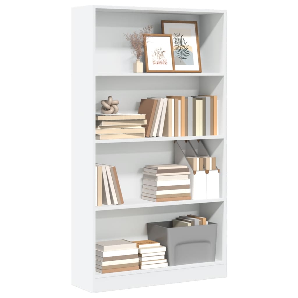 Bibliothèque blanc 80x24x143 cm bois d'ingénierie - XIOS