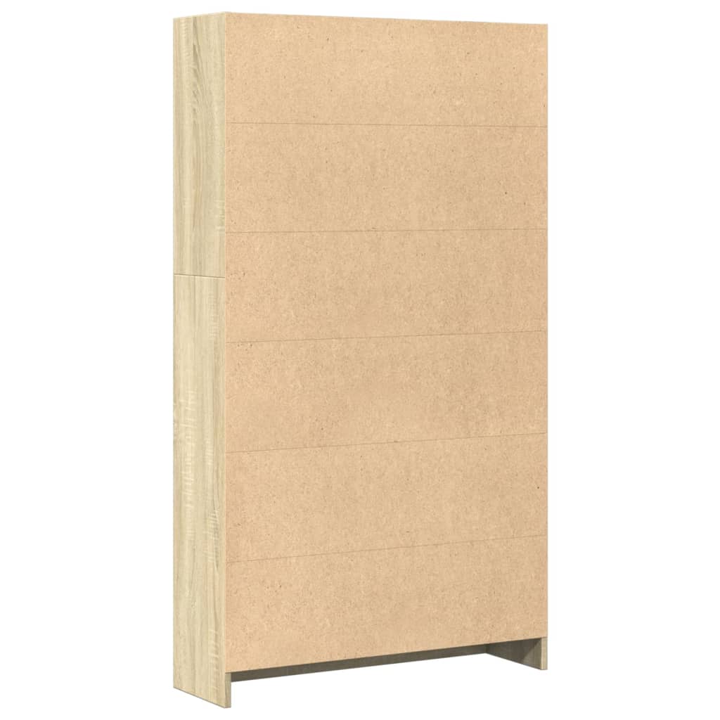 Bibliothèque chêne sonoma 80x24x143 cm bois d'ingénierie - XIOS
