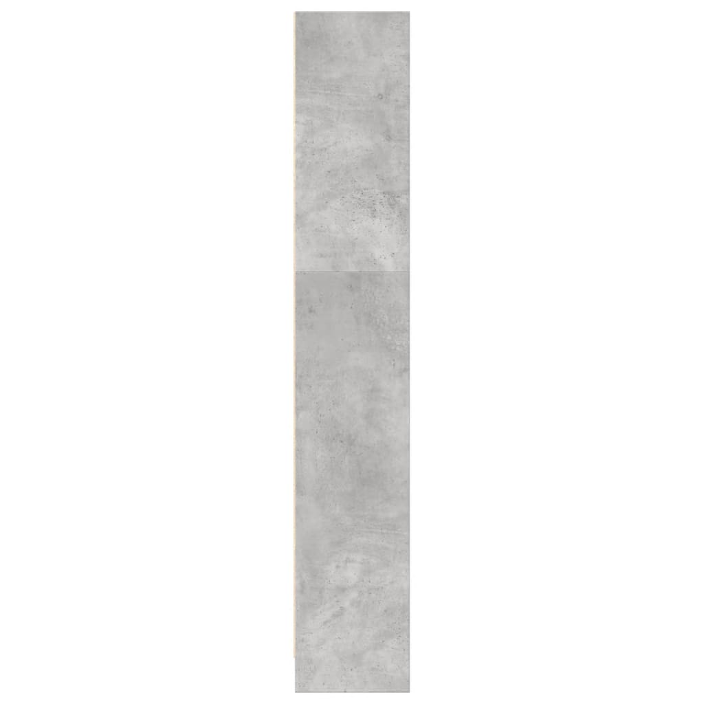 Bibliothèque gris béton 80x24x143 cm bois d'ingénierie - XIOS