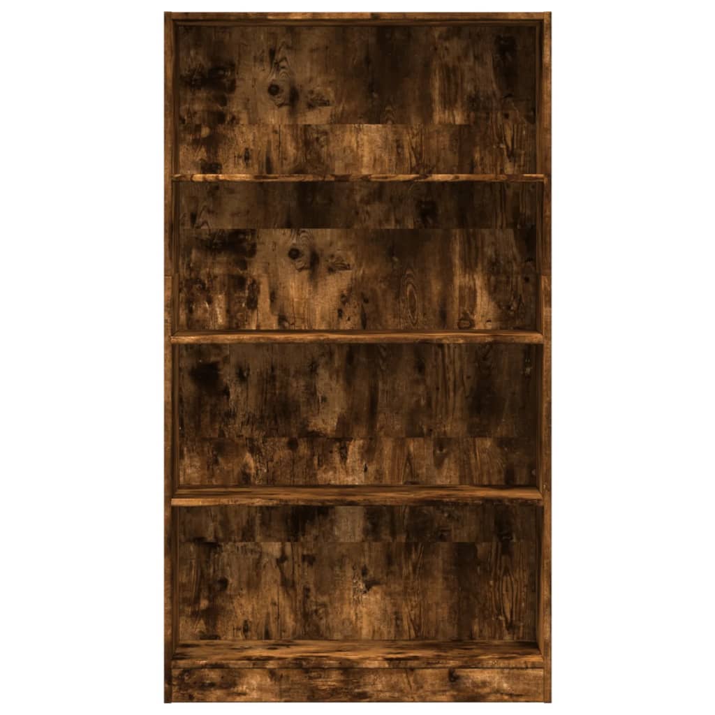 Bibliothèque chêne fumé 80x24x143 cm bois d'ingénierie - XIOS