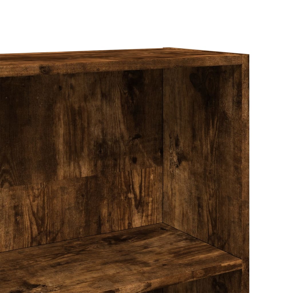 Bibliothèque chêne fumé 80x24x143 cm bois d'ingénierie - XIOS