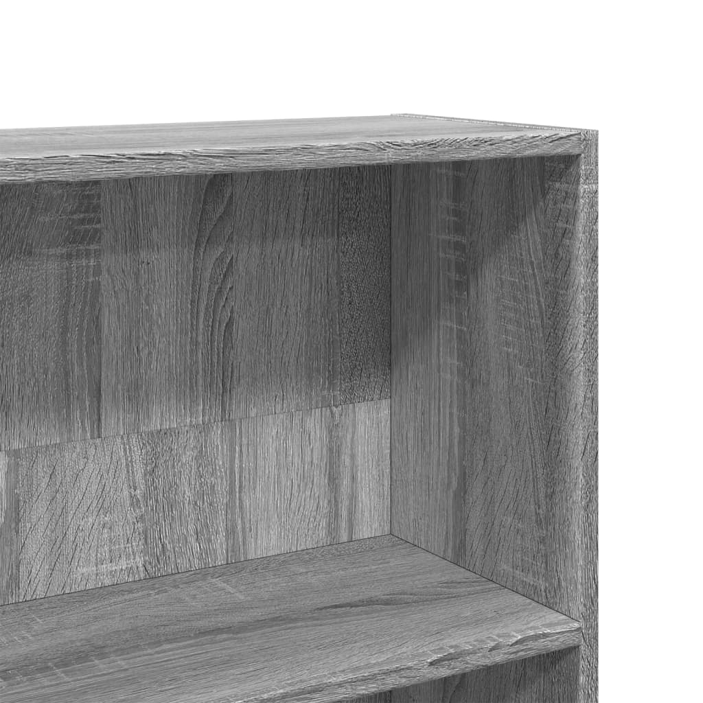 Bibliothèque sonoma gris 80x24x143 cm bois d'ingénierie - XIOS