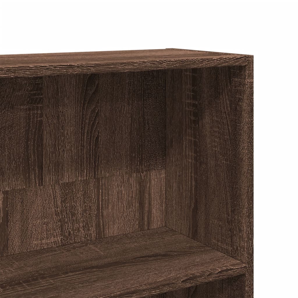 Bibliothèque chêne marron 80x24x143 cm bois d'ingénierie - XIOS
