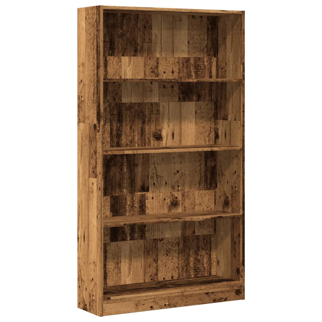 Bibliothèque vieux bois 80x24x143 cm bois d'ingénierie - XIOS