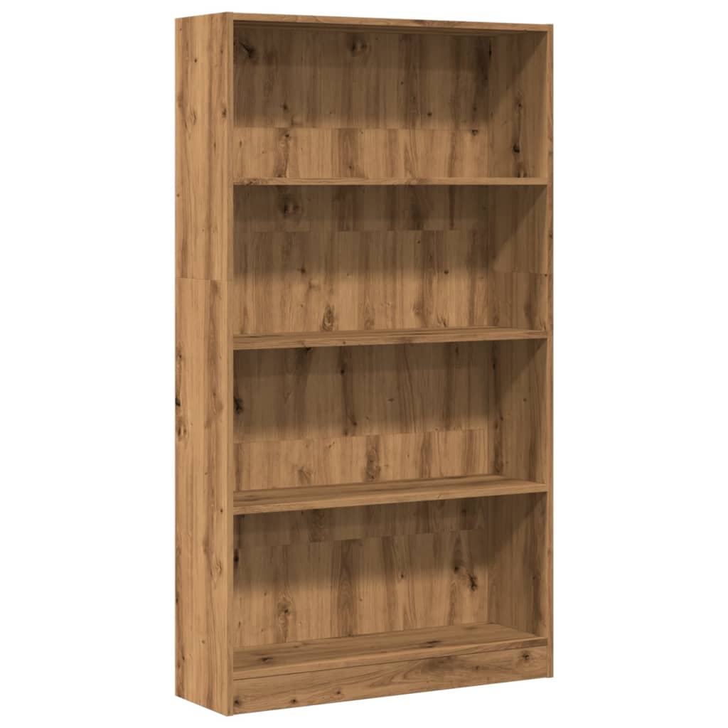 Bibliothèque chêne artisanal 80x24x143 cm bois d'ingénierie - XIOS