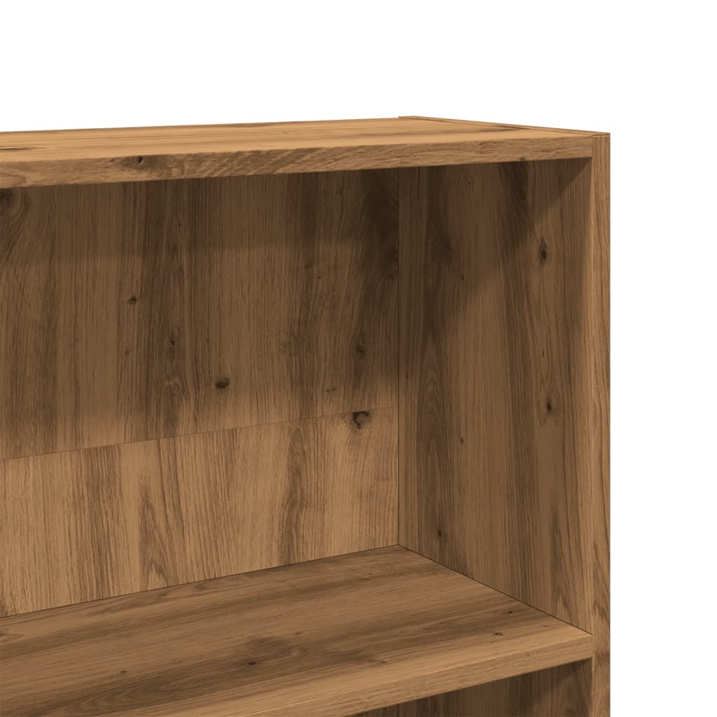 Bibliothèque chêne artisanal 80x24x143 cm bois d'ingénierie - XIOS