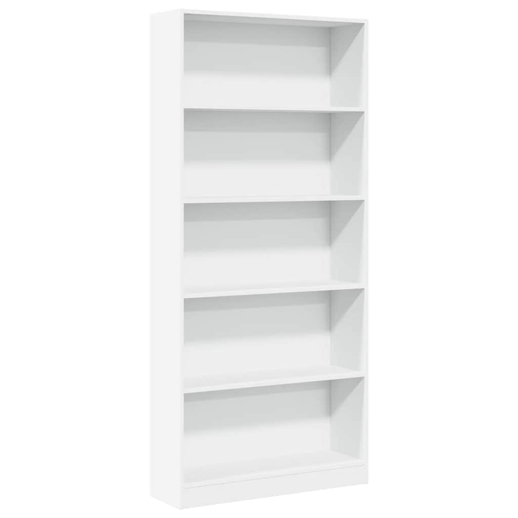 Bibliothèque blanc 80x24x176 cm bois d'ingénierie - XIOS