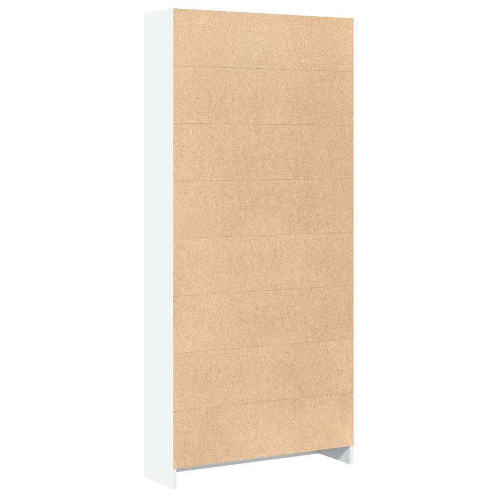 Bibliothèque blanc 80x24x176 cm bois d'ingénierie - XIOS