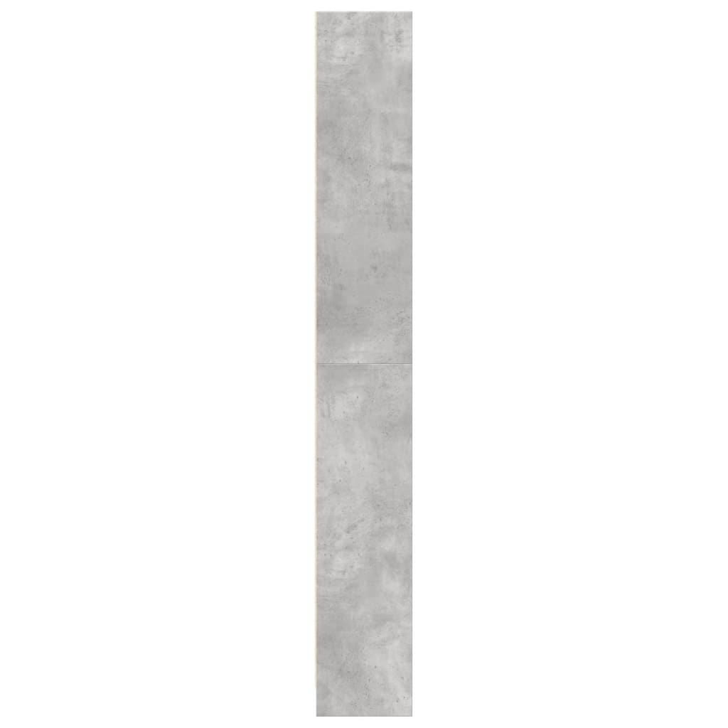 Bibliothèque gris béton 80x24x176 cm bois d'ingénierie - XIOS