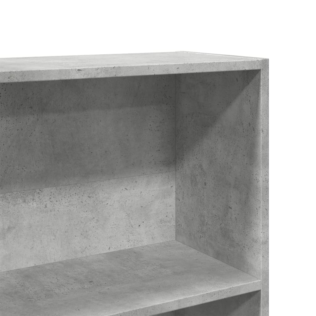 Bibliothèque gris béton 80x24x176 cm bois d'ingénierie - XIOS