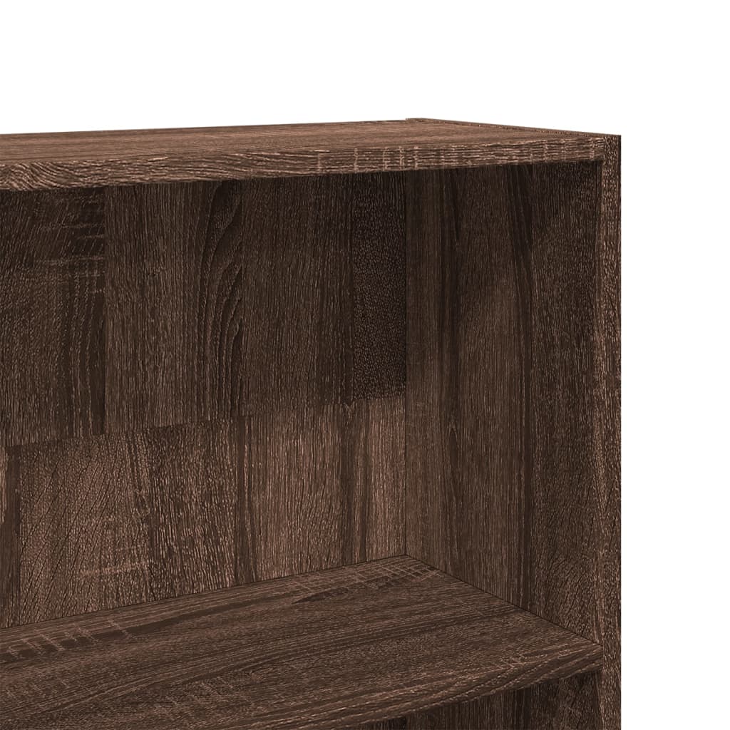 Bibliothèque chêne marron 80x24x176 cm bois d'ingénierie - XIOS