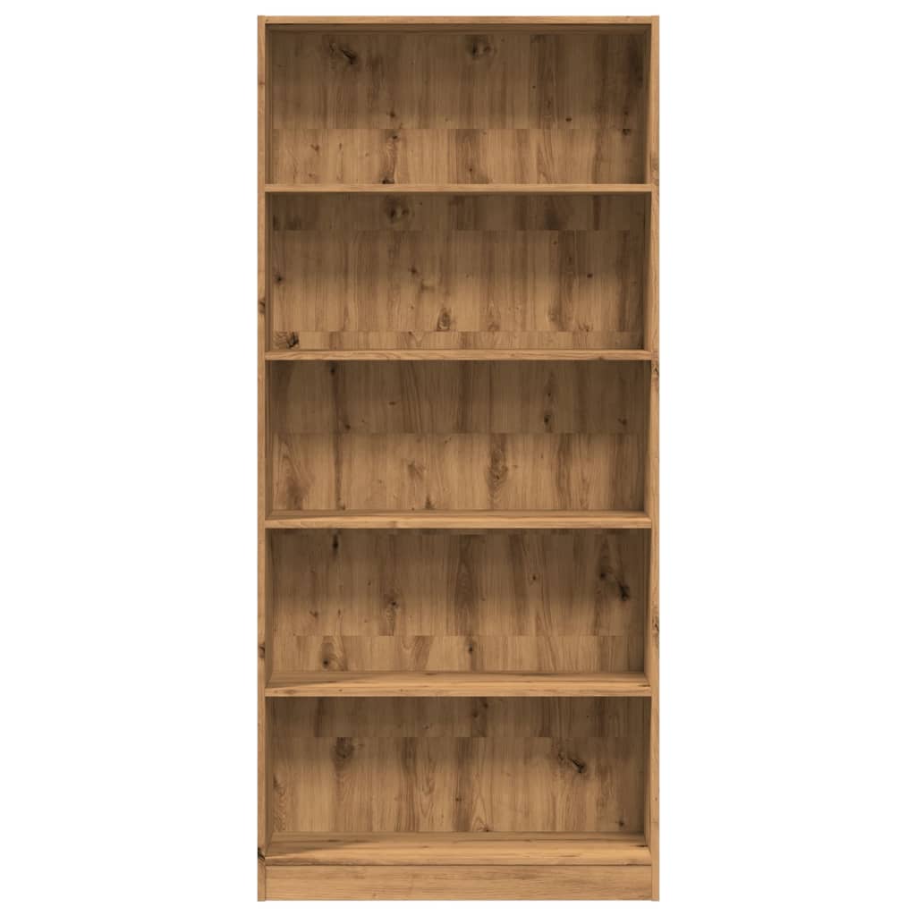 Bibliothèque chêne artisanal 80x24x176 cm bois d'ingénierie - XIOS
